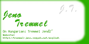 jeno tremmel business card